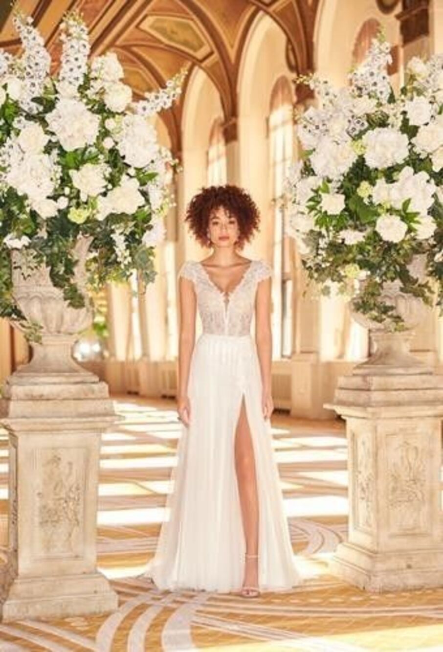 Mikaella by Paloma Blanca Wedding Dress Style 2352 Size 12 Natural NEW w/ Tags - Picture 4 of 7